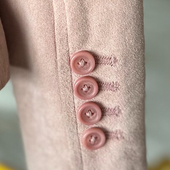 100% Genuine Leather Suede Fully Lined Pink Blazer - Picture 8 of 15